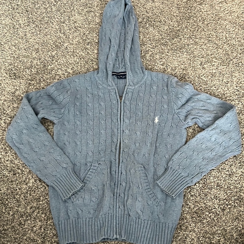 Ralph Lauren cable knit hooded sweater